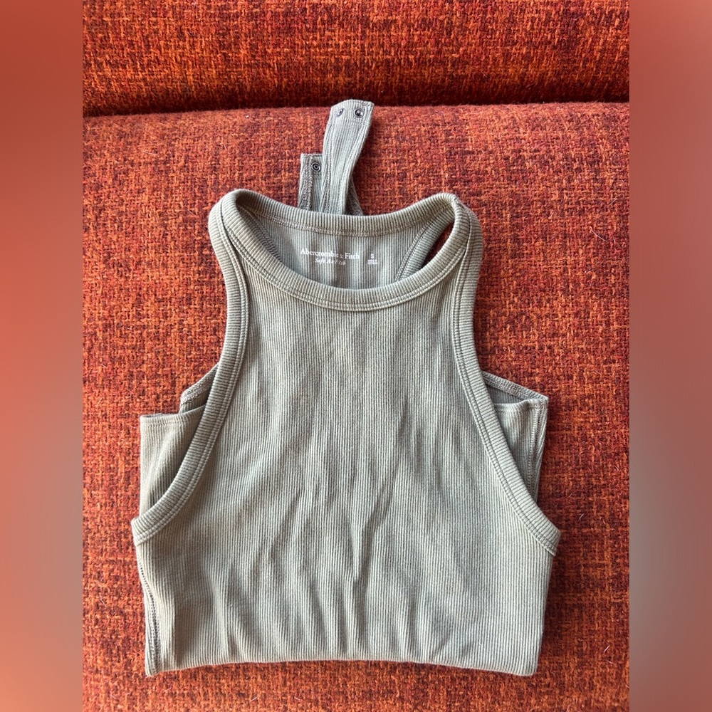 Abercombie Soft Ribbed Halter Bodysuit